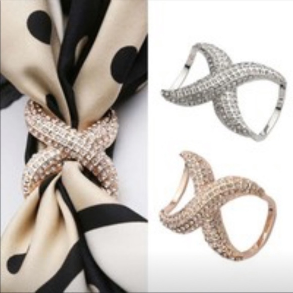 Add on $8 Silver Scarf Buckle with bling